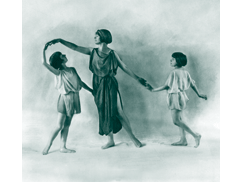ISTD (1920-1929) Madge Atkinson with two of her students