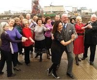 Arlene with Len Goodman at the 2012 Olympics site in London