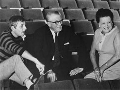 Paul Kimm and parents in the Gen&eacute;e Theatre