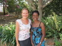 Claire Crowley with OYO Deputy Director Evelina Ashipala