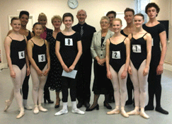 The competitors, adjudicators and Lorraine Swain