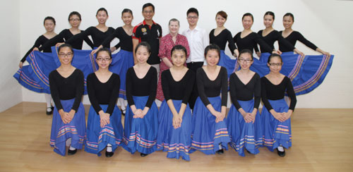 Fred Yeung and Mrs Joan Campbell with the Vocational candidates 