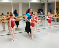 Young dancers in a class