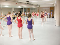 Young dancers taking a class