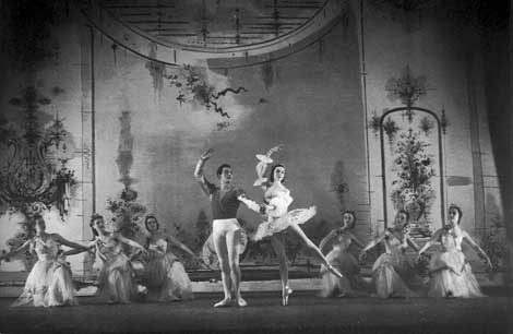 Mollie Webb with the Markova Dolin concert group 1949/50