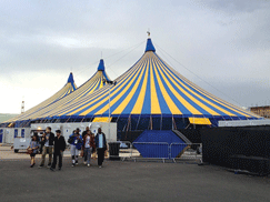 The Big Top in Dagenham where rehearsals took place