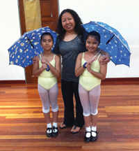 Sonia Quah Kwee Eng with a couple of her tappers 