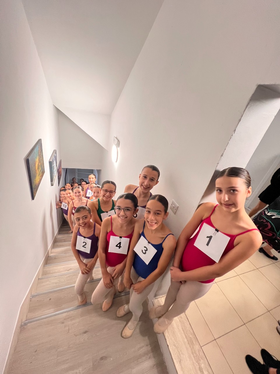 Students getting ready to dance at the Johane Casabene Dance Conservatoire 