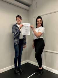 Students with certificates 