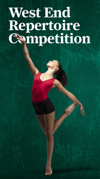 Modern dancer on green background
